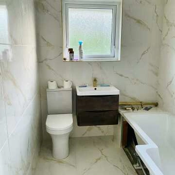 Carrara Gold Gloss Marble Effect Vitrified Ceramic Floor Tile