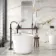 Barnaby White Marble Effect Large Matt Porcelain Wall and Floor Tile