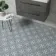 Mr Jones Azure Blue Pattern Matt Porcelain Wall and Floor Tile