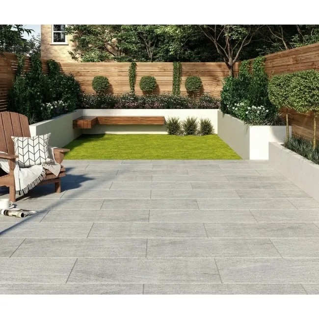 Granito Grey Stone Effect Large Outdoor Porcelain Slab Tile