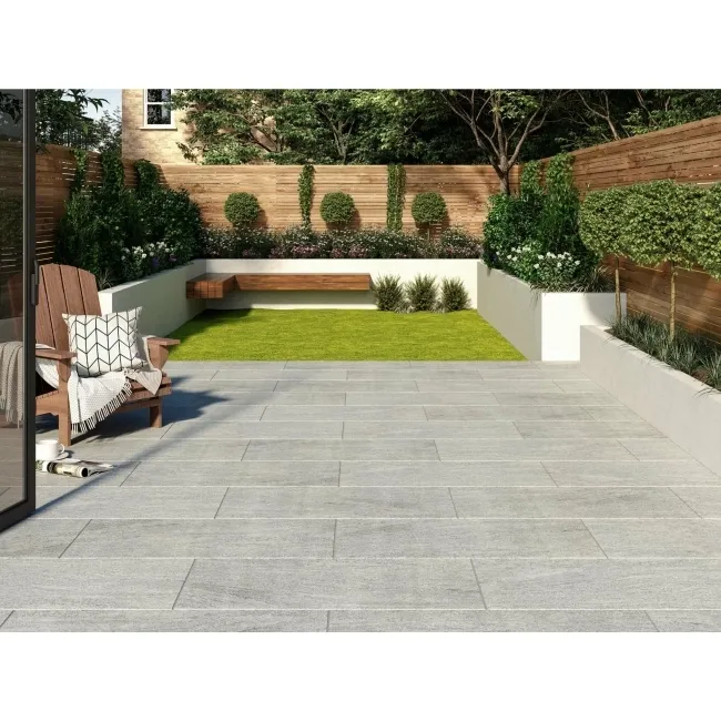 Granito Grey Stone Effect Large Outdoor Porcelain Slab Tile