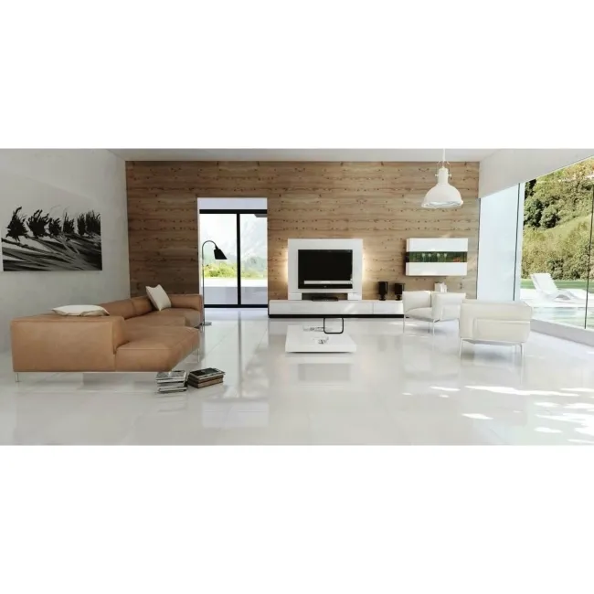 Alaska White Gloss Floor Tiles 