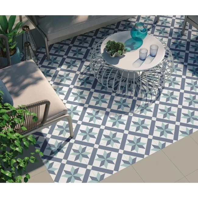 Hanoi Star Blue Floor Tiles