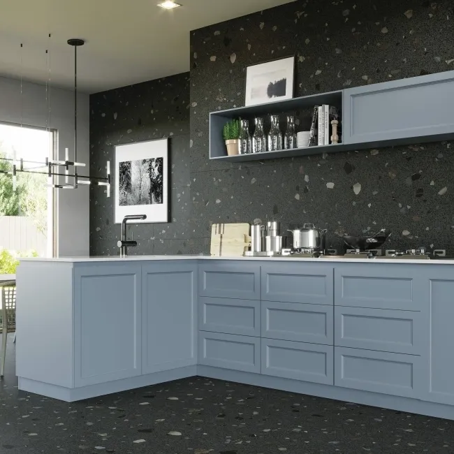 Trend Black Terrazzo Multicolour Wall and Floor Tile