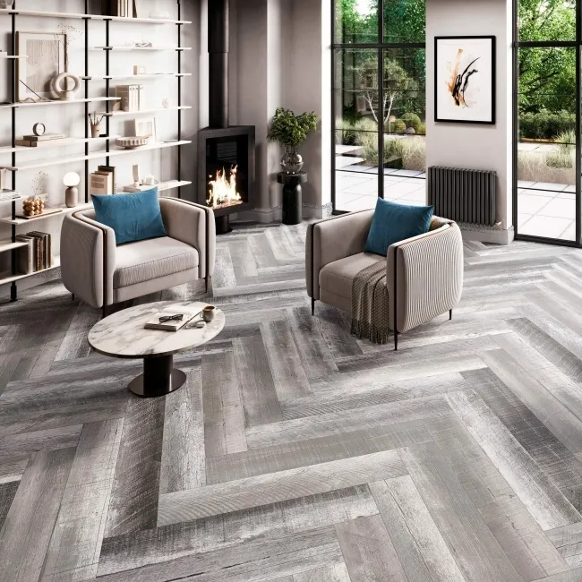 Art Wood Grey Matt Wood Effect Porcelain Floor Tile