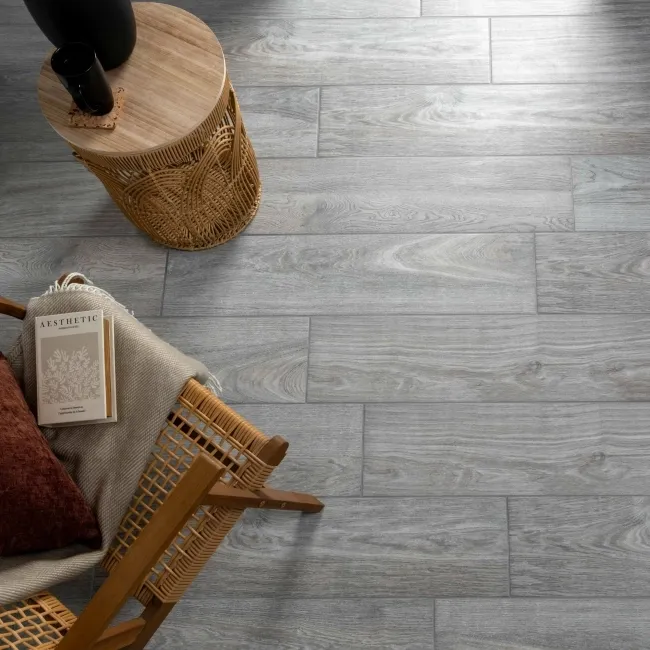 Banzai Grey Oak Wood Effect Matt Porcelain Floor Tile