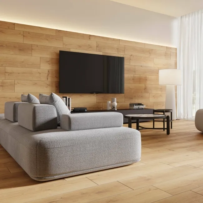 SandWood Dark Oak Wood Effect Matt Porcelain Floor Tile