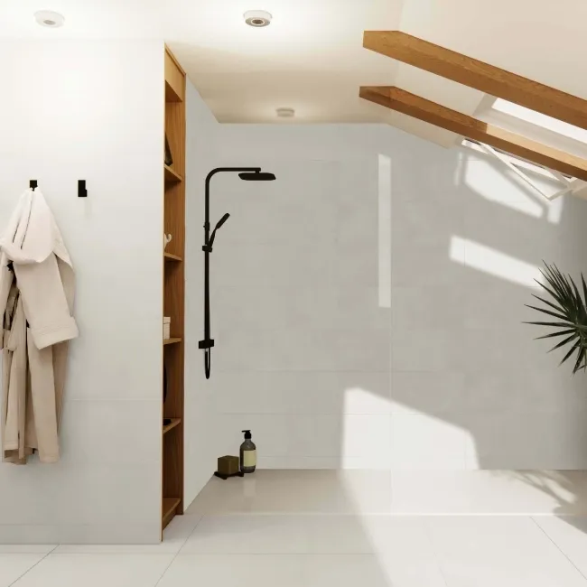 Bercy Light Grey Concrete Effect Matt Ceramic Wall Tile