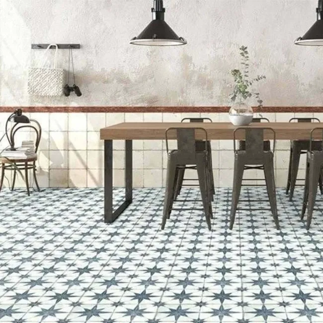 Metropolis Star Indigo Wall and Floor Tiles 
