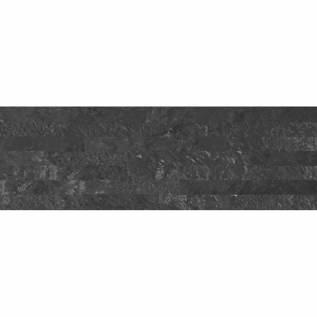 Brickstone Black Matt Split Face Effect Porcelain Wall Tile
