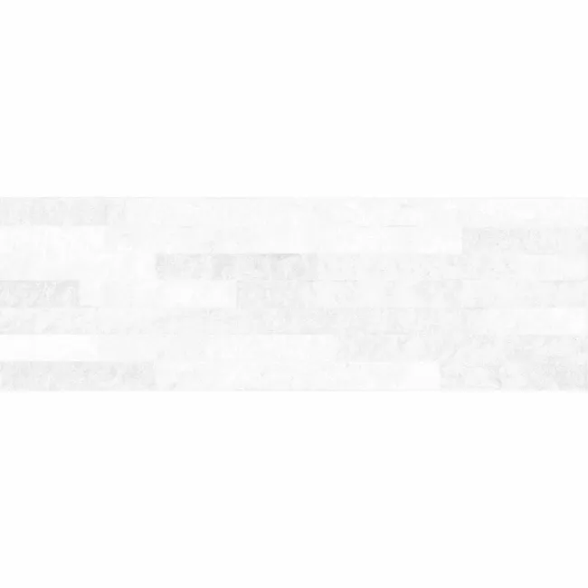 Brickstone White Matt Split Face Effect Porcelain Wall Tile