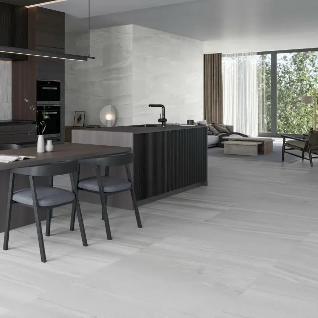 Burlington Stone Effect Grey Matt Ceramic Wall Tile