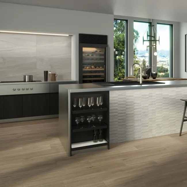 Burlington Stone Effect Taupe Matt Ceramic Wall Tile