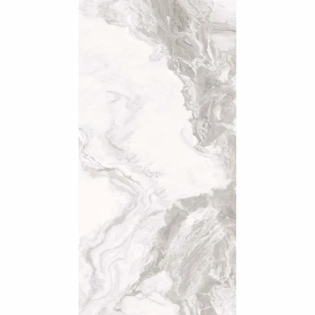 Fenndi Silver Marble Effect Polished Porcelain Tile