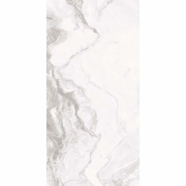 Fenndi Silver Marble Effect Polished Porcelain Tile