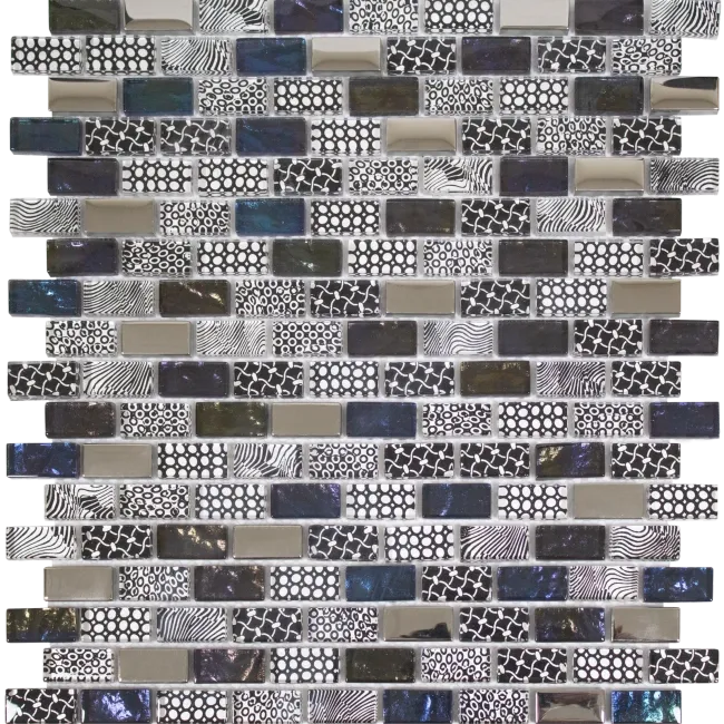 Georgia Ebony Multicolour Glass  Mosaic