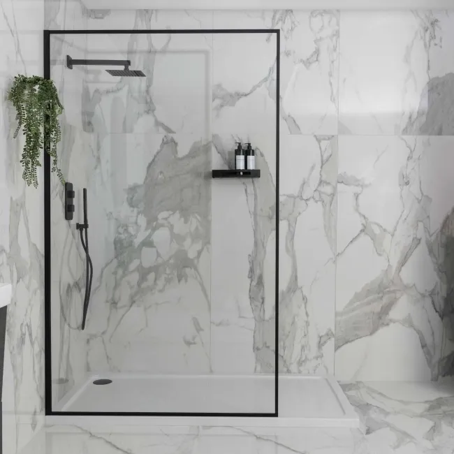 Invictus Grey Marble Effect Polished Porcelain Large Wall and Floor Tile