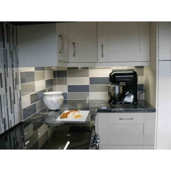 Linear Dark Grey Gloss Wall Tiles