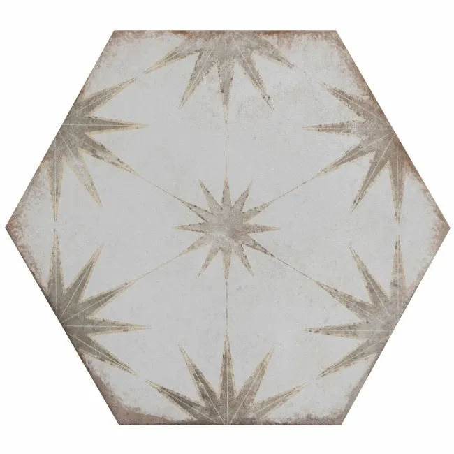 Lylia Taupe Decor Hexagon Matt Wall and Floor Tile