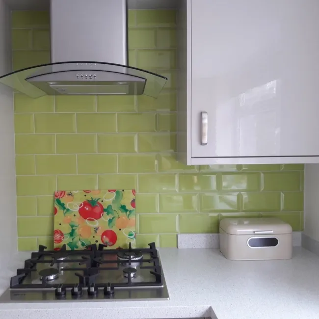 Lime Gloss Wall Green Metro Tiles