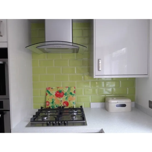Lime Gloss Wall Green Metro Tiles