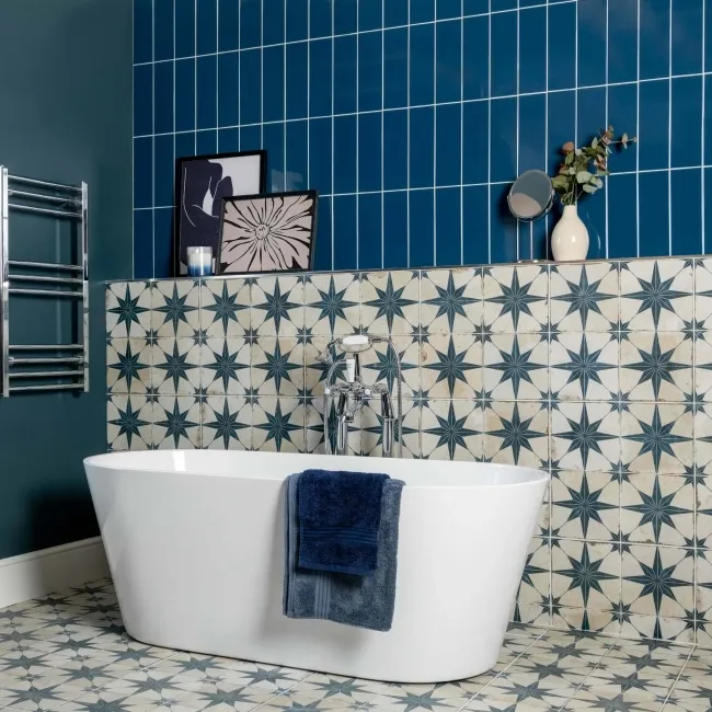Metropolis Star Indigo Wall and Floor Tiles 