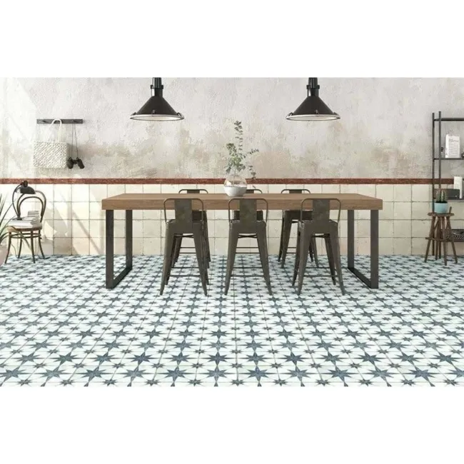 Metropolis Star Indigo Wall and Floor Tiles 