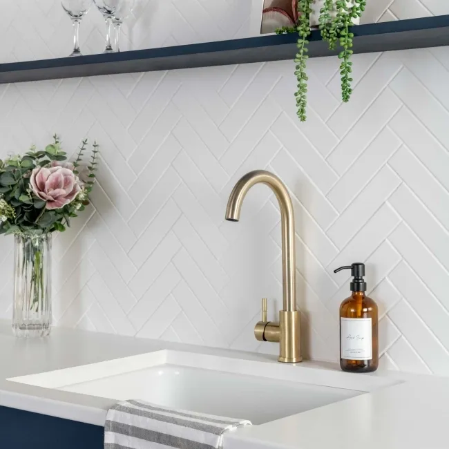 Microline White Matt Wall Tile 