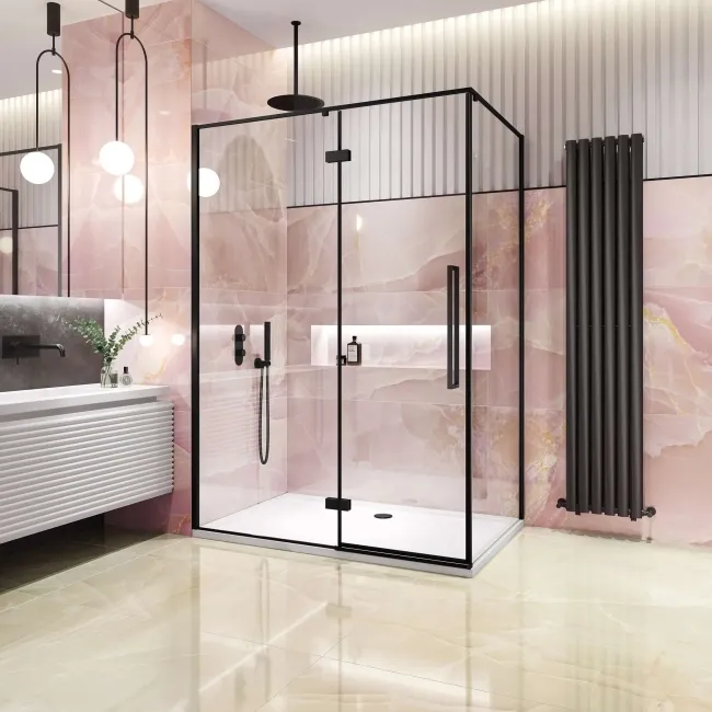 Onyx Marble Effect Rose Pink Polished Porcelain Wall and Floor Tile