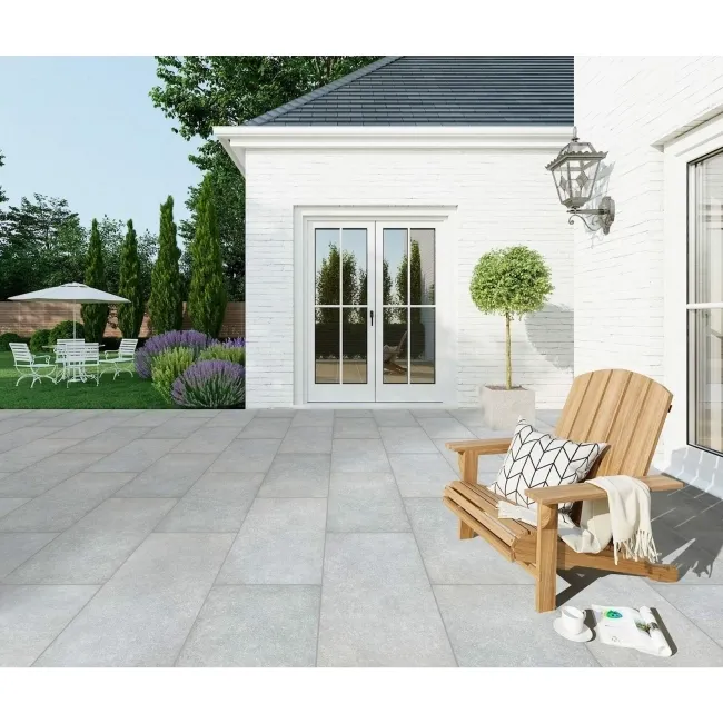 Pietra Grey Stone Effect Large Outdoor Porcelain Slab Tile