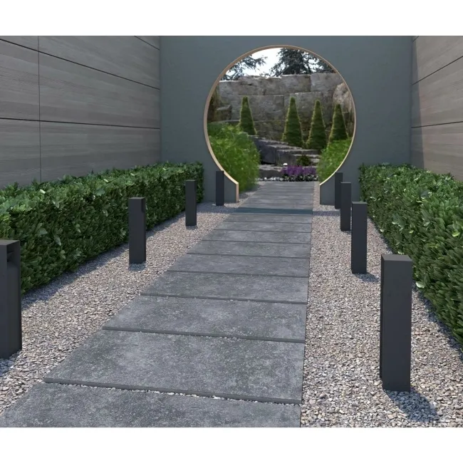 Pietra Grey Stone Effect Large Outdoor Porcelain Slab Tile