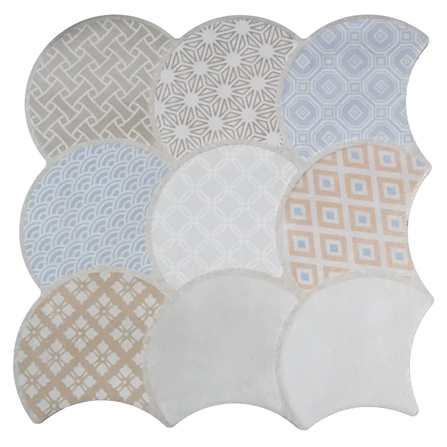Scale Boho White Wall and Floor Tiles