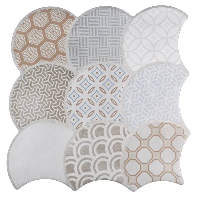 Scale Boho White Wall and Floor Tiles