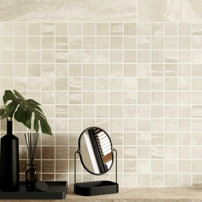 Snowdon Marfil Stone Effect Matt Porcelain Mosaic