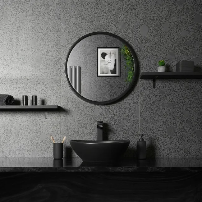 Trend Black Terrazzo Wall and Floor Tile