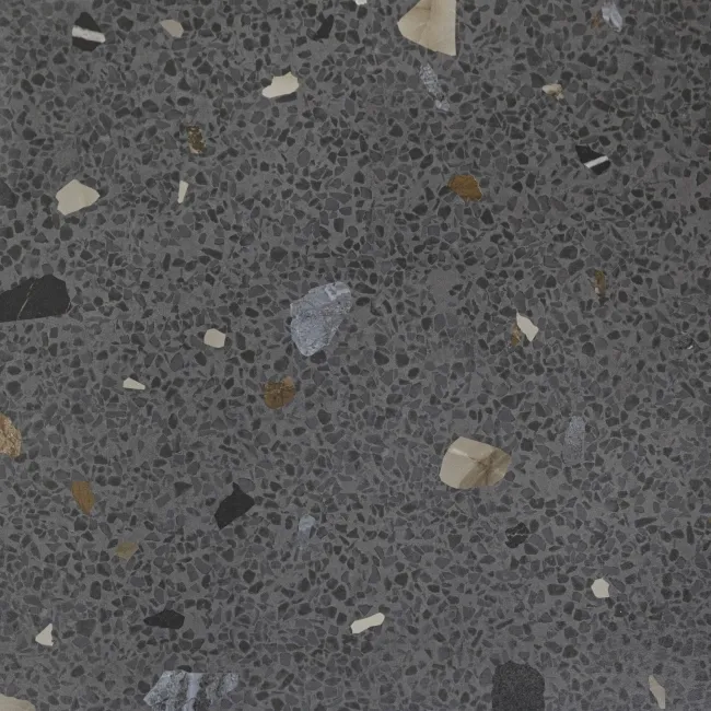 Trend Black Terrazzo Multicolour Wall and Floor Tile