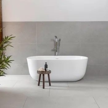Flakestone Grey Concrete Effect Matt Porcelain Wall and Floor Tile