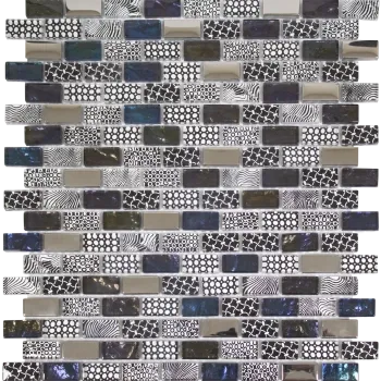 Georgia Ebony Multicolour Glass Mosaic