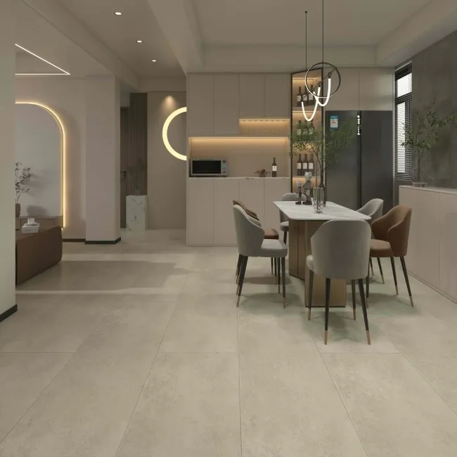 Antalya Greige Stone Tile Luxury Click Vinyl Flooring 6mm