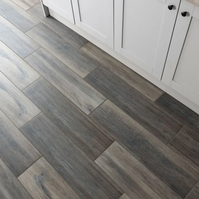 Banzai Dark Oak Wood Effect Matt Porcelain Floor Tile