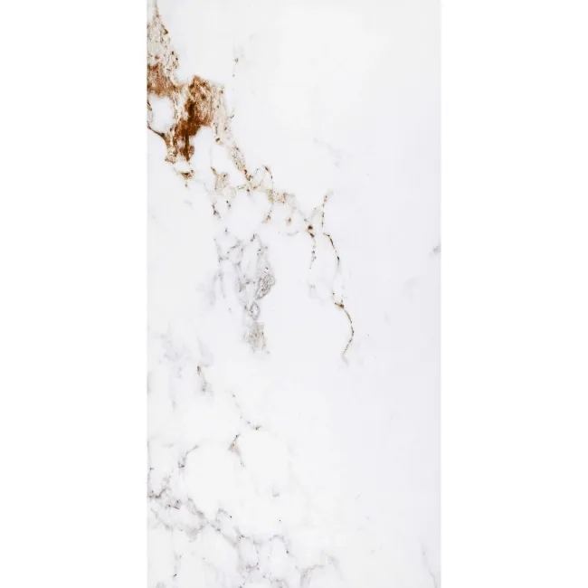 Barnaby White Marble Effect Gloss Vitrified Ceramic Wall and Floor Tile