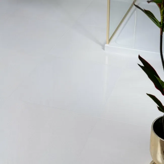 Galaxy Arctic White Stone Effect Semi Polished Porcelain Wall and Floor Tile