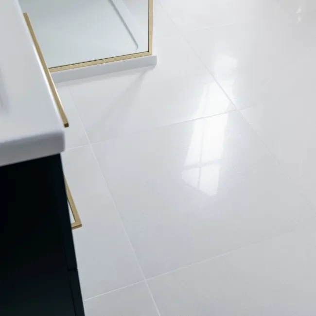 Galaxy Arctic White Stone Effect Semi Polished Porcelain Wall and Floor Tile
