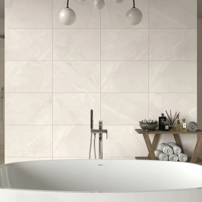 Kayrak Light Grey Slate Effect Matt Porcelain Wall and Floor Tile