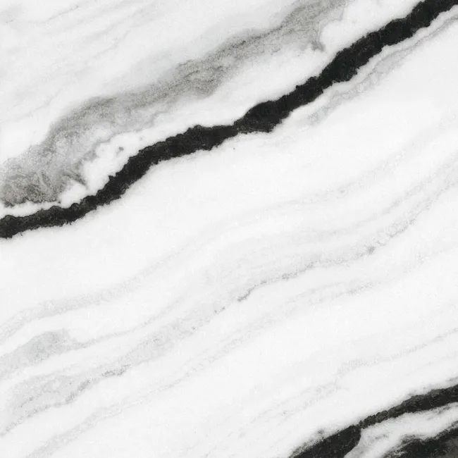 Panda White Marble Effect Polished Porcelain Floor Tile