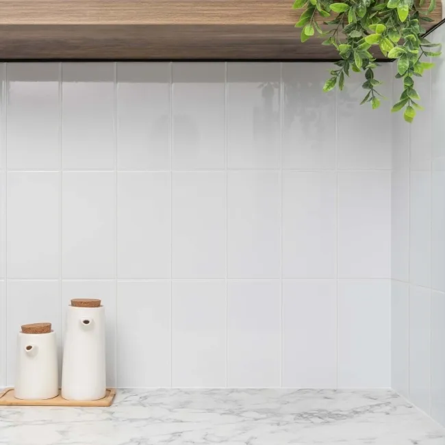 Subway Flat White Gloss Ceramic Wall Tiles