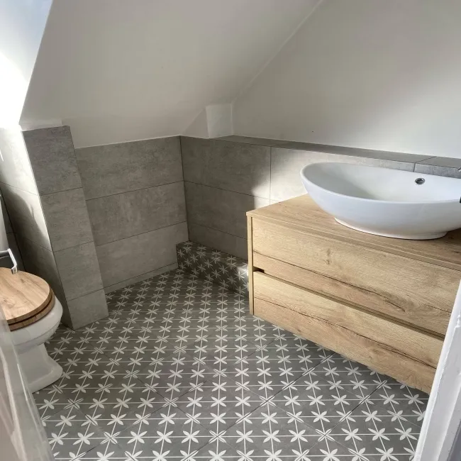 Wicker Grey Pattern Matt Porcelain Wall and Floor Tile