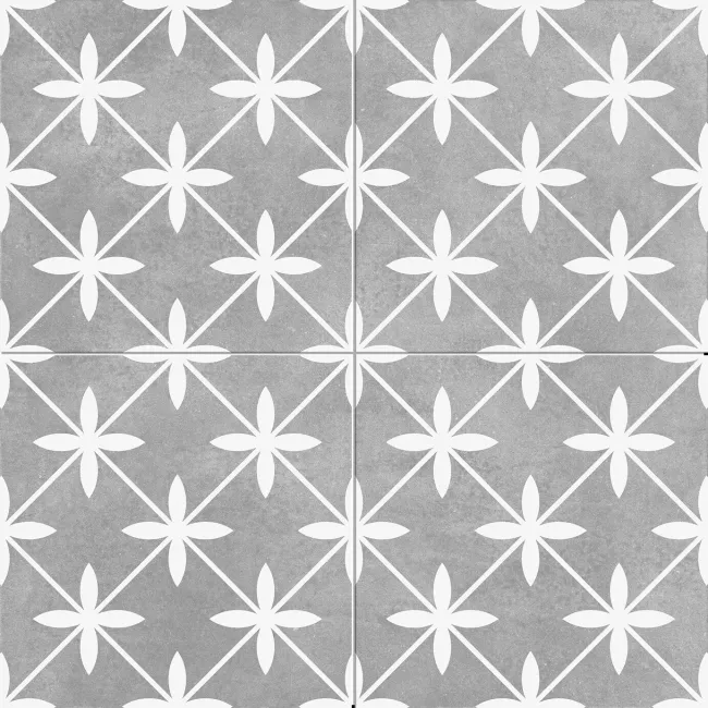 Wicker Grey Pattern Matt Porcelain Wall and Floor Tile