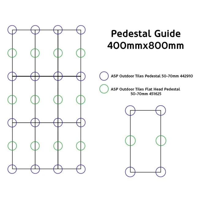ASP Outdoor Tiles Pedestal 50-70mm
