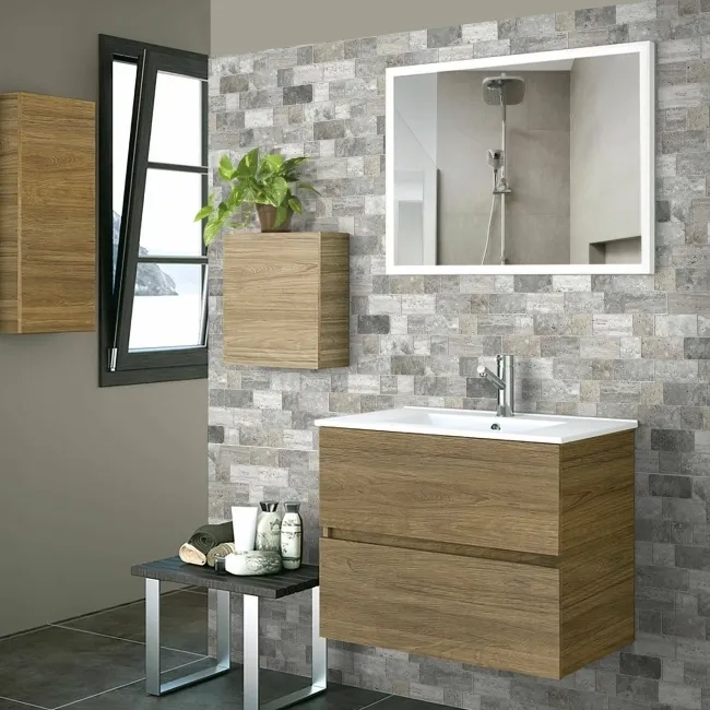 Roma Grey Travertine Effect Italian Porcelain Wall Tile